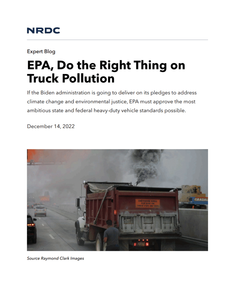 Heavy-duty truck emitting black smoke on highway, raising concerns about truck pollution and air quality.